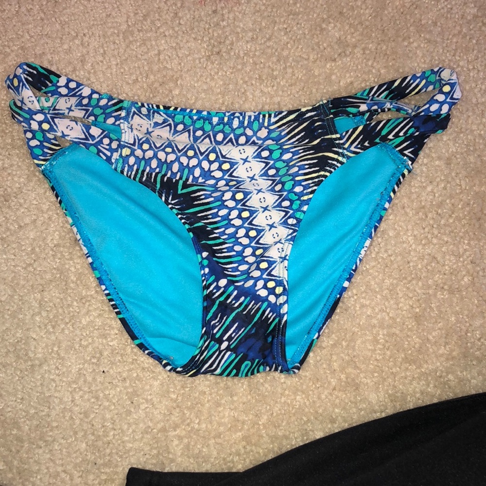 Blue bikini bottoms